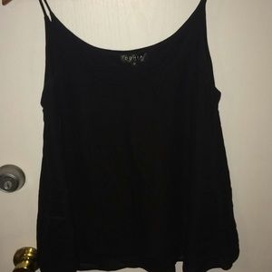 Double walled black cami in medium